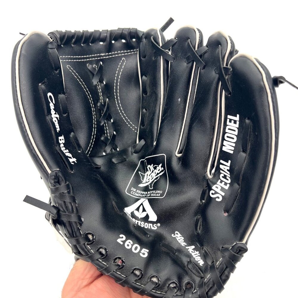 Texas Rangers Baseball Glove Rusty Greer Faux Leather Dr. Pepper Albertsons Logo - Picture 4 of 11